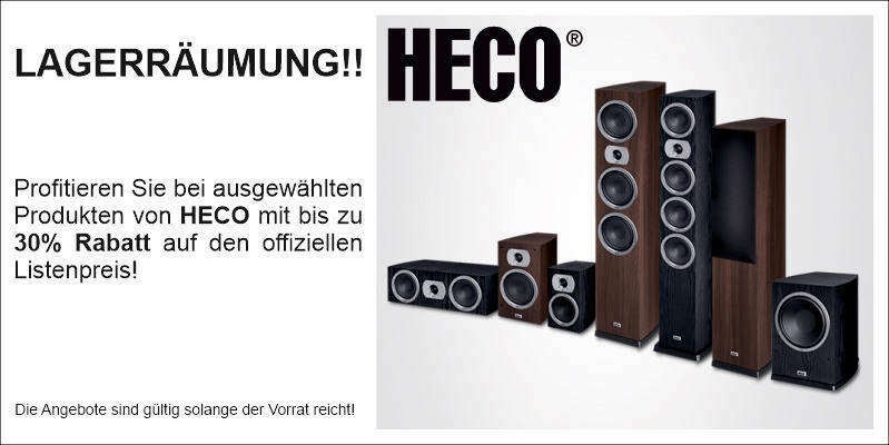 Lagerräumung - HECO Lautsprecher mit bis zu 30% (solange...