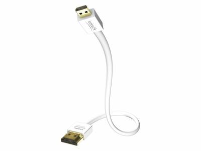 Inakustik Premium XS Standard HDMI/HDMI Micro D Kabel with Ethernet (5.0 Meter, aktiv, Weiss)